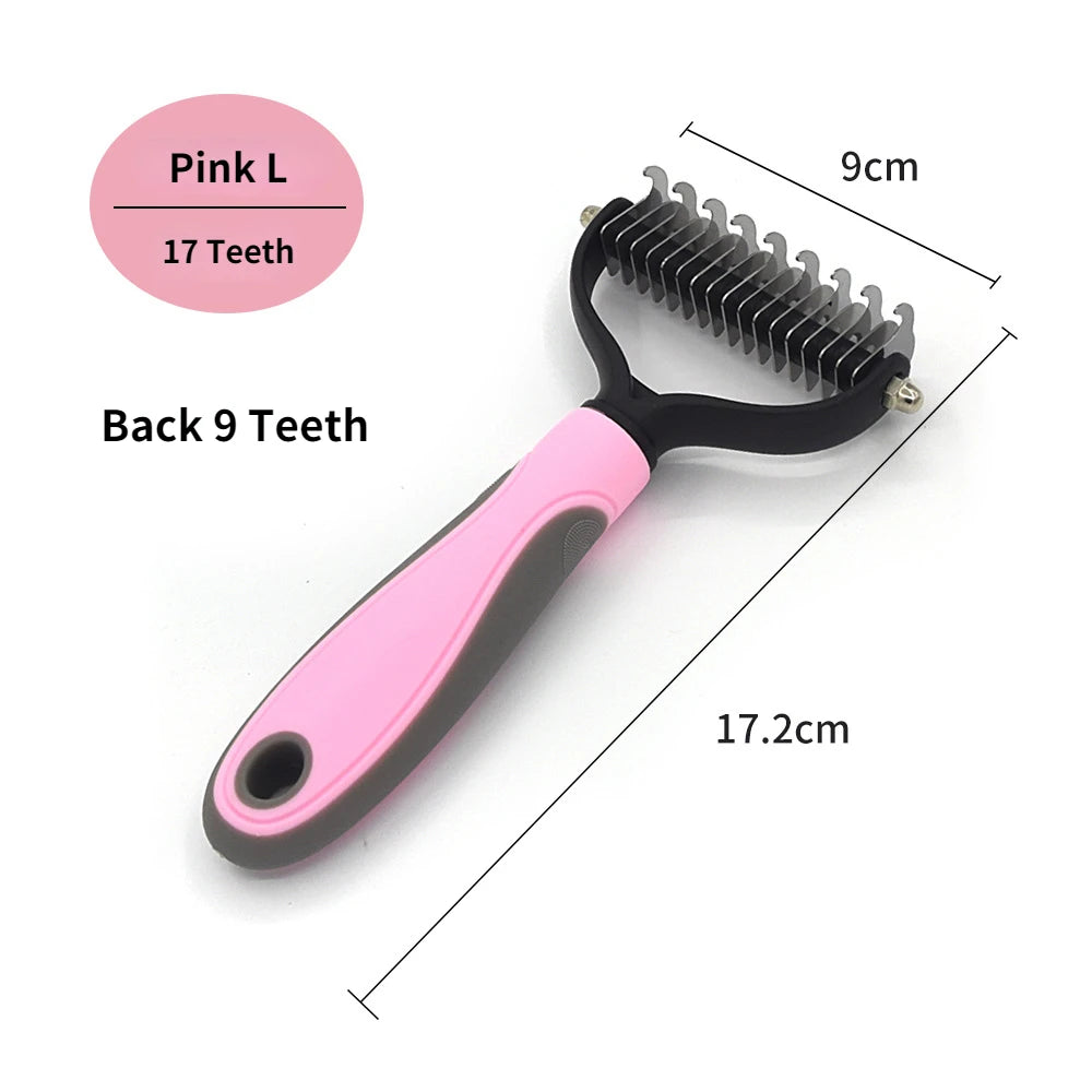 Brosse anti-poils professionnelle pour chien et chat - Elimine les poils mort sans douleur