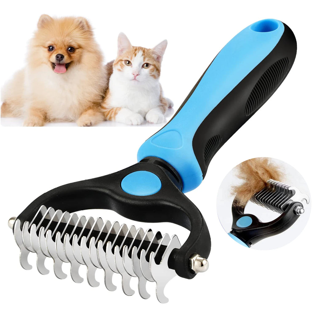 Brosse anti-poils professionnelle pour chien et chat - Elimine les poils mort sans douleur